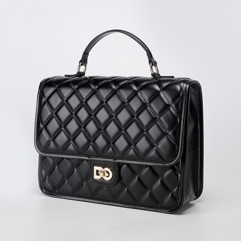 Quilted Pattern Light Luxury Fashion Niche Academy Style2024Versatile Little Chanel Style Quilted Chain Handbag and Backpack for Women