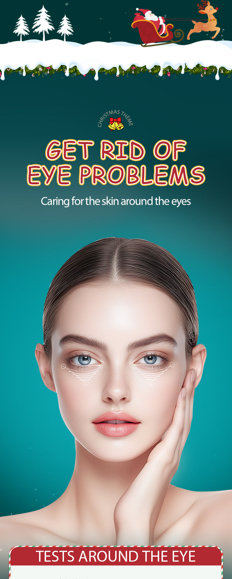 Christmas Blueberry Collagen Eye Mask SADOER Moisturizing Eye Mask Cross-Border Wholesale