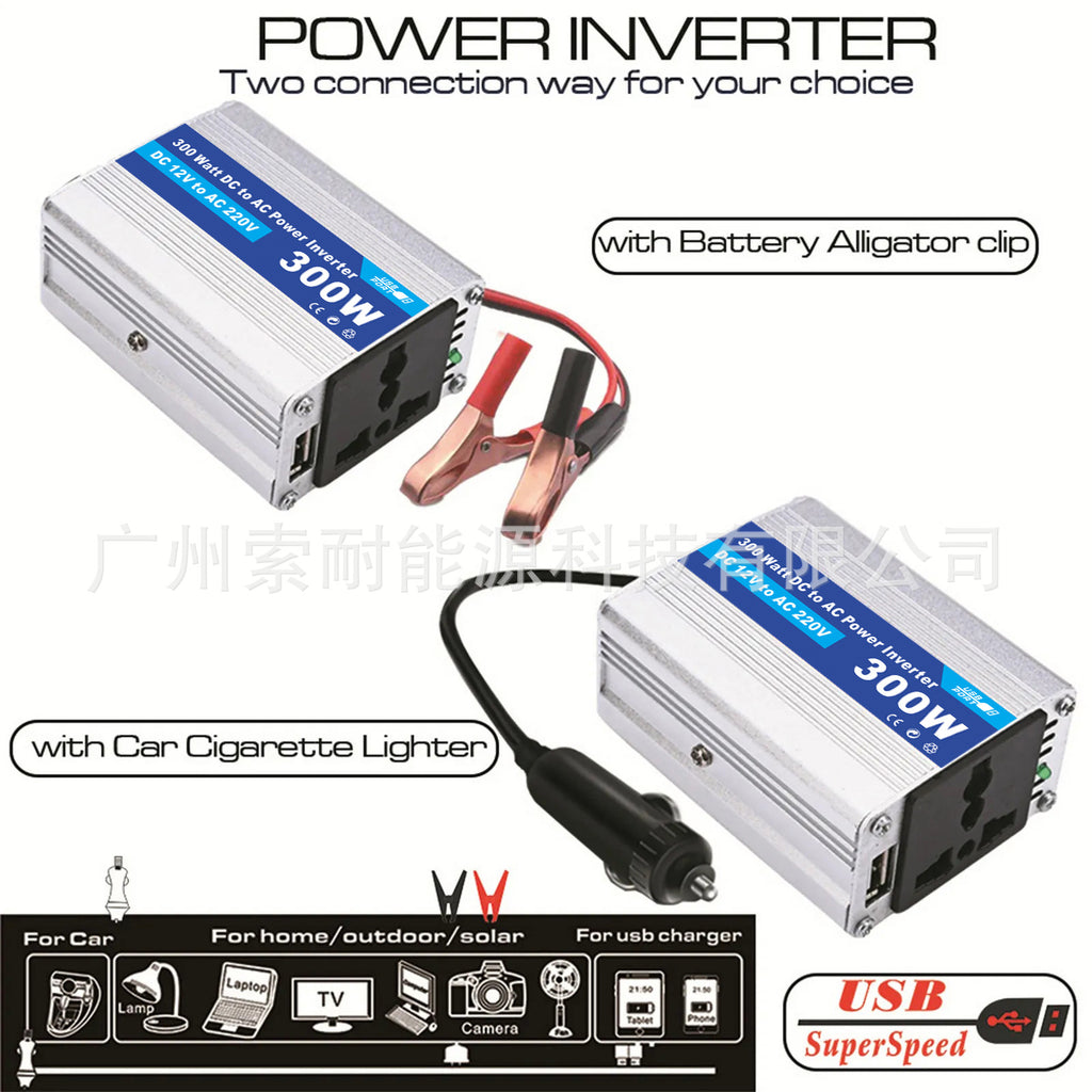 Motorcycle and Car Accessories150W Car Converter Inverter Car Inverter Power Supply DC12V Transfer Communication220V