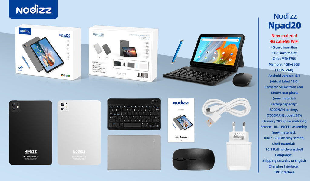 Npad20Tablet Pc5G Plug-in Card Full Netcom Google Store APP Download Video Call Photo Learning Machine