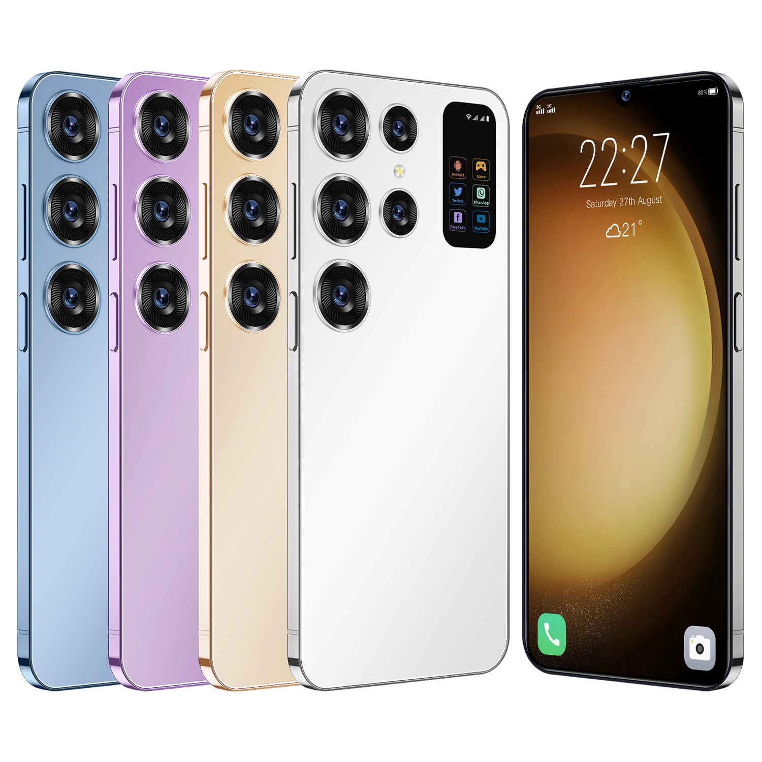 New S24 Ultra Android7.3Inch Perforated Large Screen Hot-Selling Bestseller5G Smartphone