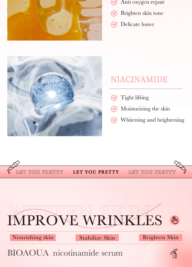 BIOAOUA Essence Series Hydrating and Nourishing Vitamins C Essence  Foreign Trade Factory Direct Sales