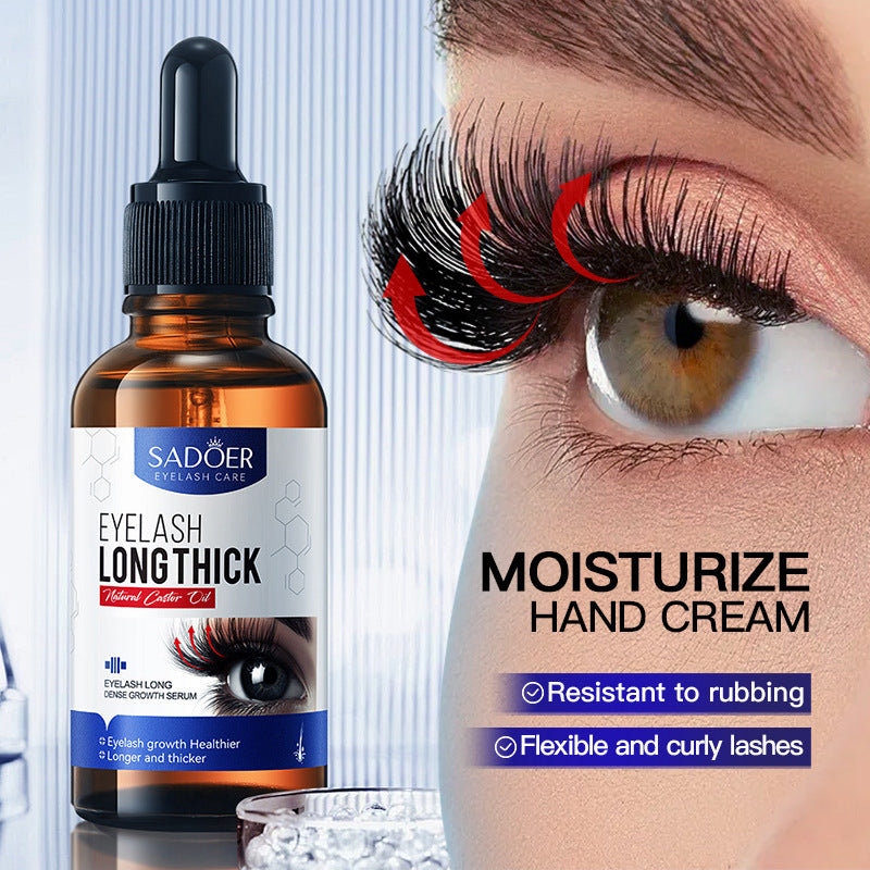 Full English Curling Eyelashes Thick Mascara SADOER Long and Dense Essence Liquid  Wholesale
