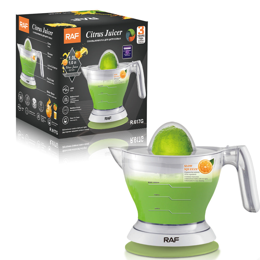 RAF EU Standard Electric Fresh Orange Juicer Household Automatic Juicer Lemon Orange Juice Machine Small Portable617