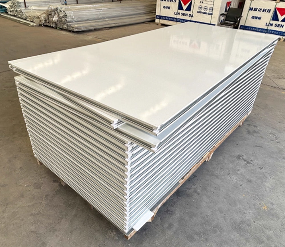 Handmade Customizable Calcium Silicate Board Surface Magnesium Rock Wool Board Hollow Glass A2 Fireproof Cold Rooms Workshops