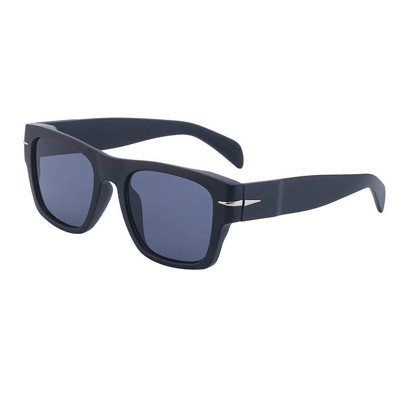David's Retro Sunglasses for Men, European and American Style, Fashionable Trendy Square Frame Sunglasses, High-End Full Frame Glasses for Men