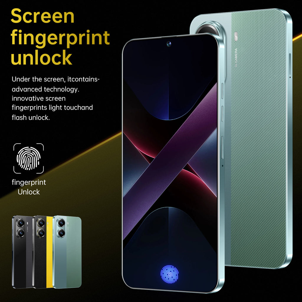 New AliExpress Hot-Selling Mobile Phones X7 Pro Android16+1T Intelligence5G Mobile Phone7.3HD Large Screen