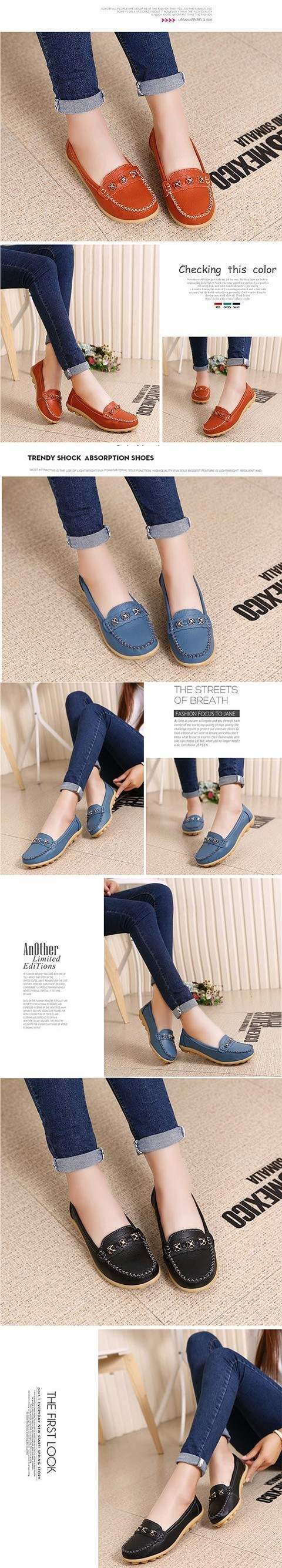 Leap Month Shoes Women's Shoes Soft Sole Casual Women's Leather Shoes Middle-aged and Elderly Mom Shoes Loafers Women's Slip-on Flats