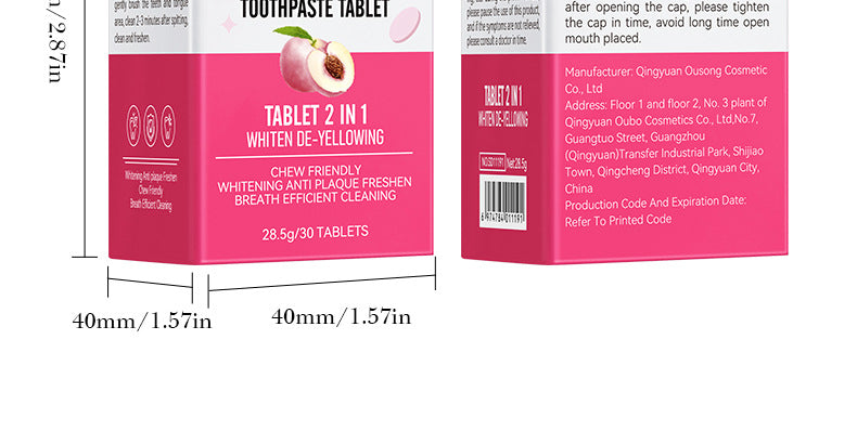 All-English Solid Toothpaste Series SADOER Sakura Whitening Anti-Yellowing Teeth Cleaning Toothpaste  Wholesale