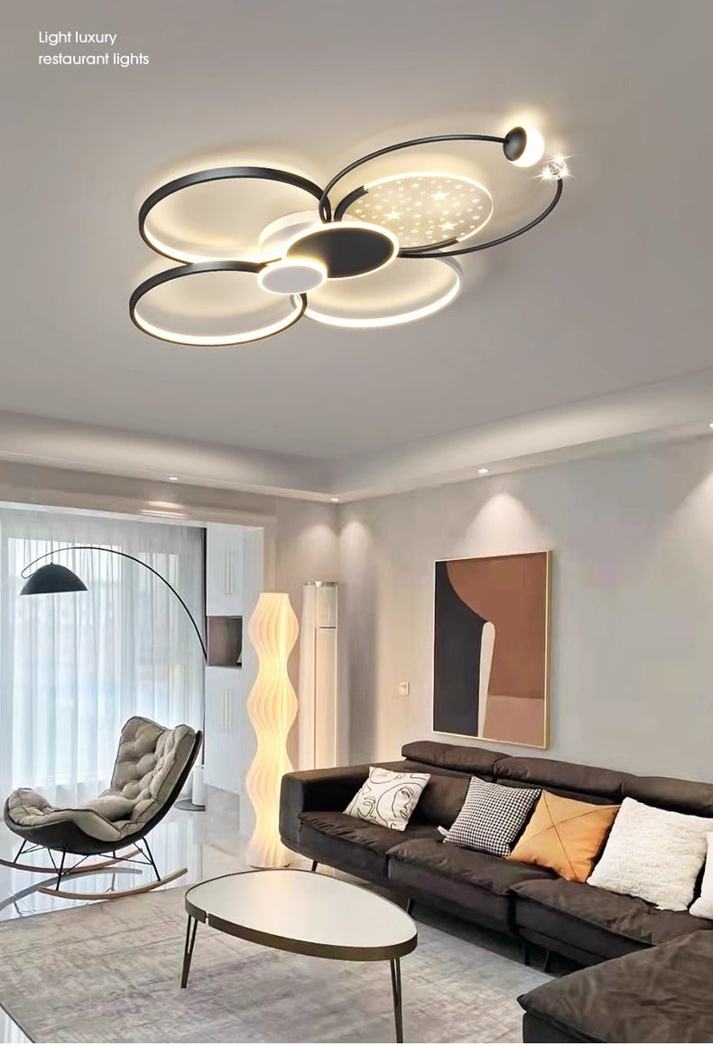 Zhongshan Lamp New Model Living Room Lamp Modern Simple Elegant Full Spectrum High-end Main Lamp Whole House Package Combination Lighting Fixture