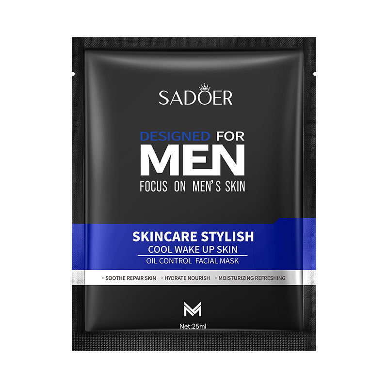 Full English Men's Face Mask25g SADOER Cool and Refreshing Men's Hydrating Mask Stickers  Wholesale