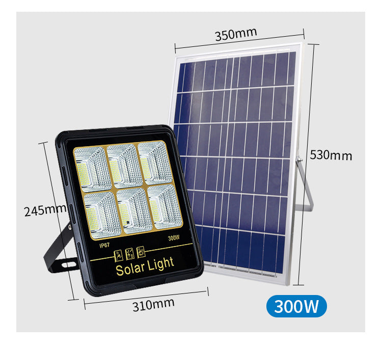 100W-300W Smart Super Bright Outdoor Waterproof Garden Light Split Solar Flood Light for Yard Lighting