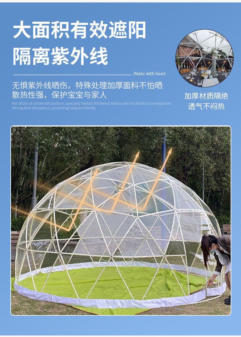 Manufacturer Custom European Exhibition Starry Sky Tent Spherical Tent Amazon Homestay Dining Bar Transparent House Starry Sky Room