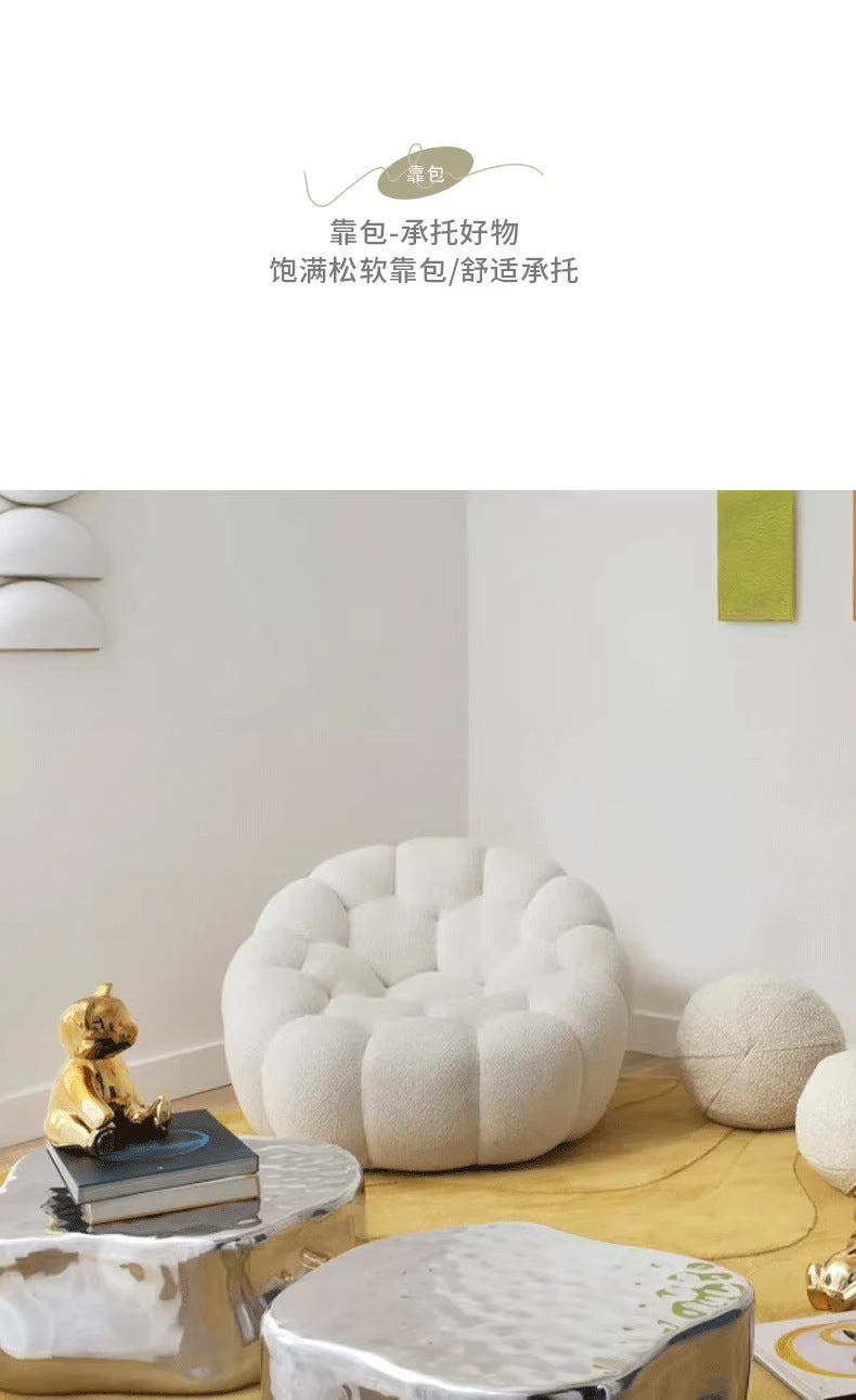 Nordic Minimalist Designer Bubble Sofa Single Double Three Person Complete Roche Bobois Personalized Villa Compressed Football Sofa Shipping and tax not included