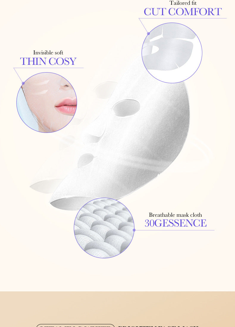 VC Whitening Mask BIOAOUA Vitamin C Hydrating, moisturizing, and brightening skin tone cross-border wholesale