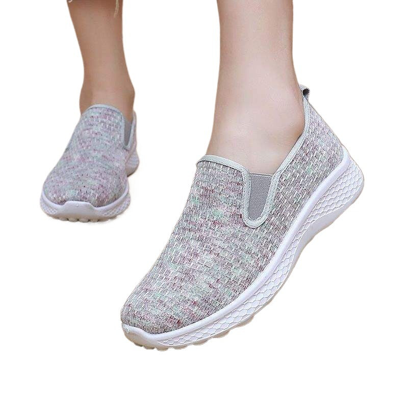Lightweight Breathable Slip-On Women's Shoes Autumn Breathable Sports Shoes for Women2025New casual thick-soled shoes for the year
