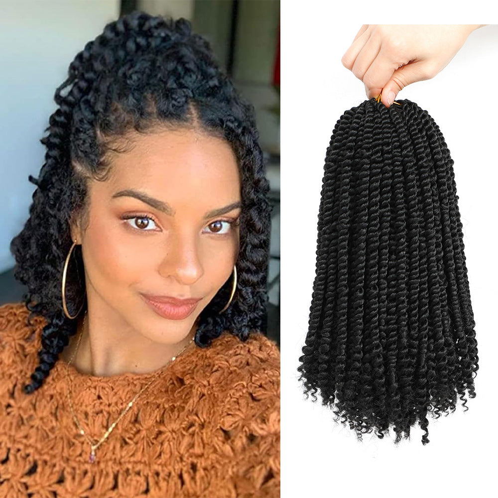 TEMU Cross-Border Foreign Trade Hot-Selling European and American Crochet Hair Synthetic Fiber Passion  Twist  Crochet  Hair