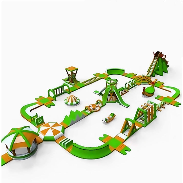 Inflatable Water Obstacle Course Water Obstacle Course Equipment Manufacturer Large Sea Floating Combination Frame Pool