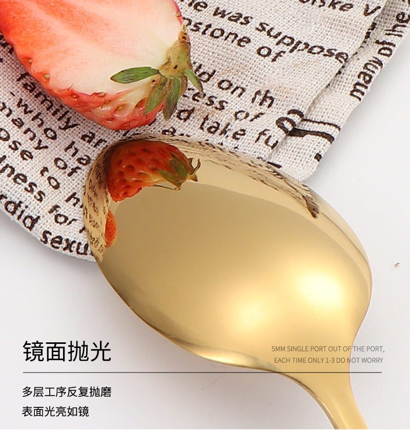 410Stainless Steel Portable Outdoor Camping Tableware Set304Stainless Steel Straw Knife Fork Spoon Chopsticks Seven-Piece Set