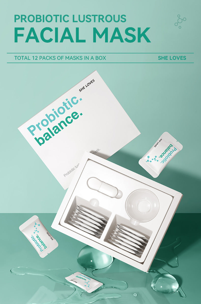 Probiotic Hydrating Mask Set for Moisturizing, Stabilizing, Repairing, Seasonal Changes, Night Recovery, and Soothing