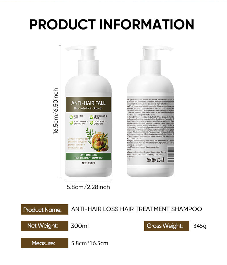 Universal Moisturizing Anti-Hair Loss Shampoo Oil Control Volumizing Anti-Dandruff Hair Strengthening Shampoo for Men and Women