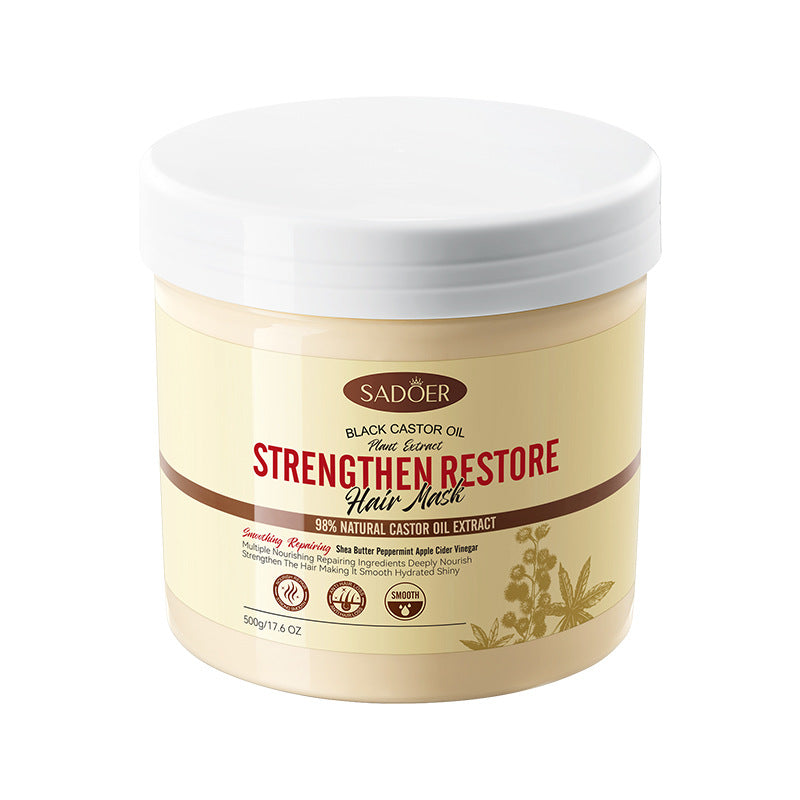 Black Castor Oil Hair Mask500gSADOER Nourishing, Smooth and Fluffy Conditioner Cross-Border Wholesale