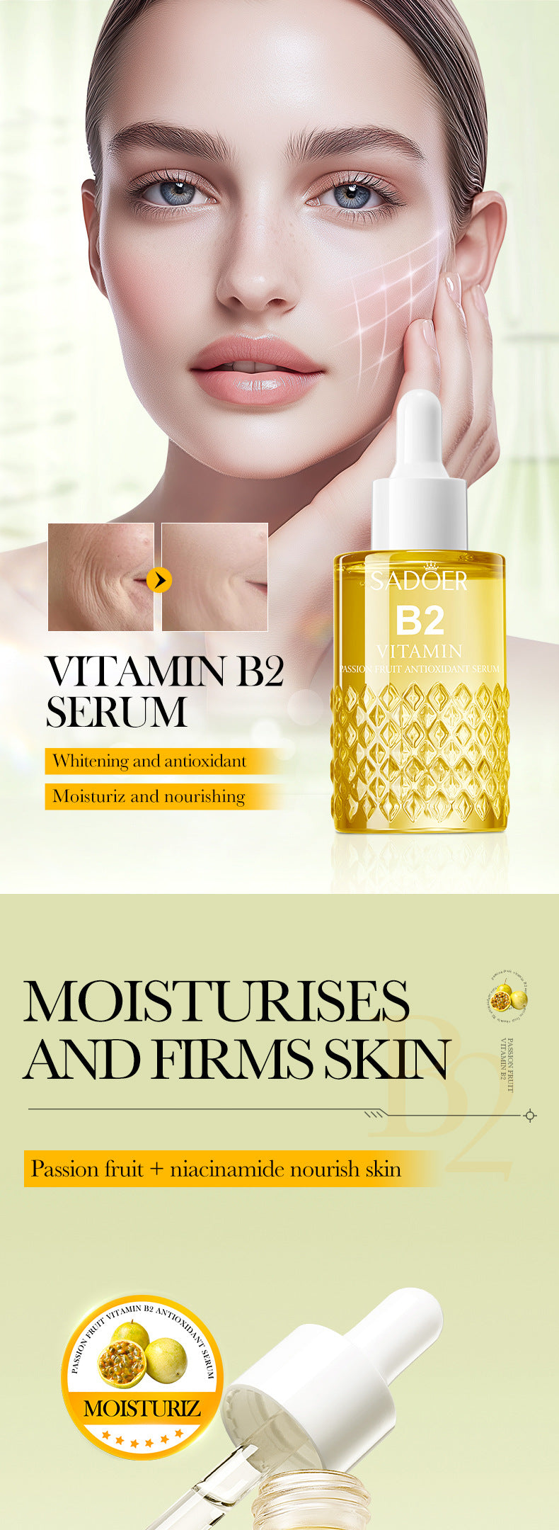 Vitamin Series Essence SADOER Anti-oxidant Hydrating Essence Cross-Border Wholesale