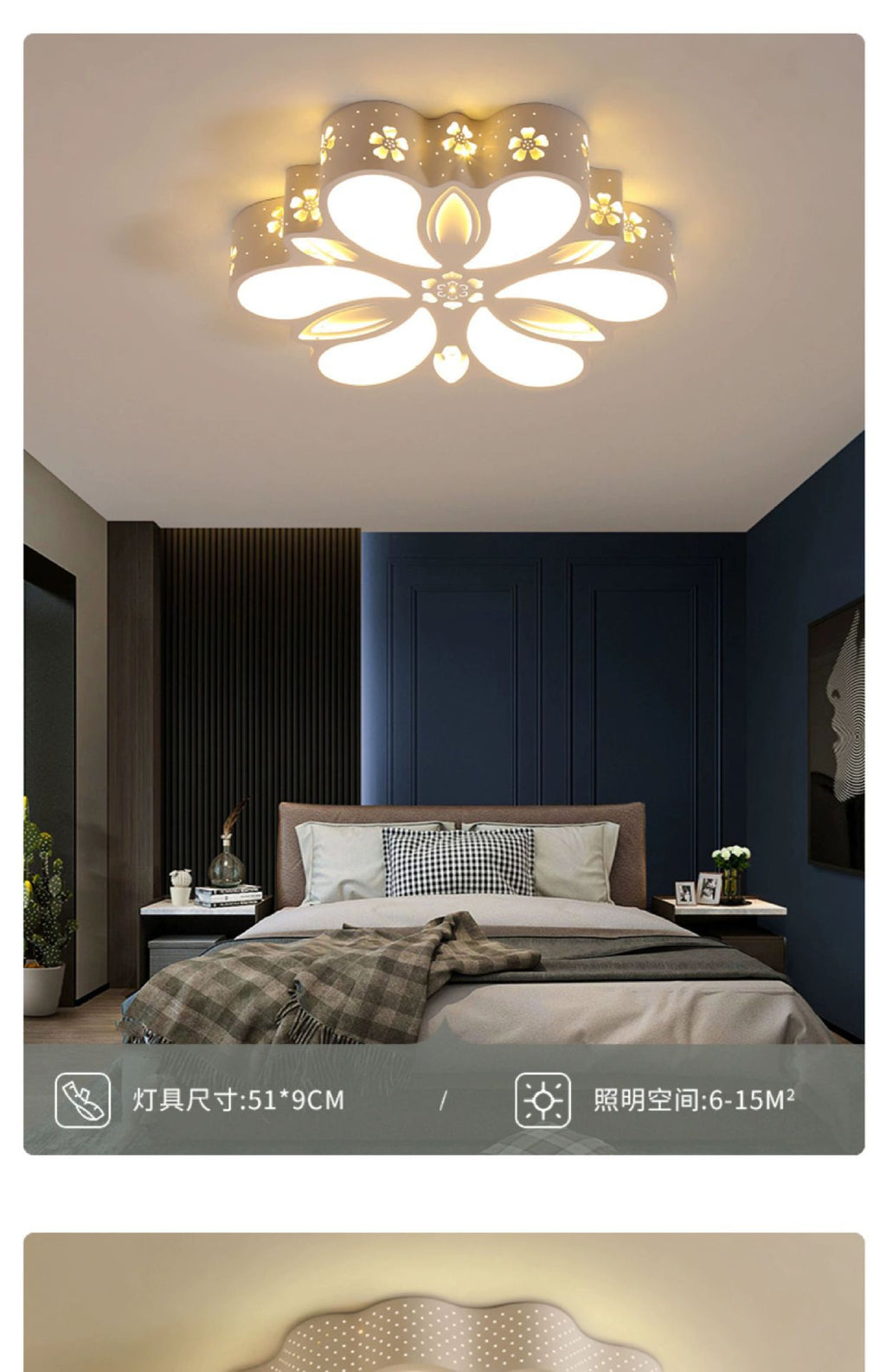 Bedroom Lamp Round Light Fixture LED Living Room Home Ceiling Light Fixture Simple Modern Cozy Romantic Creative Room Lamp