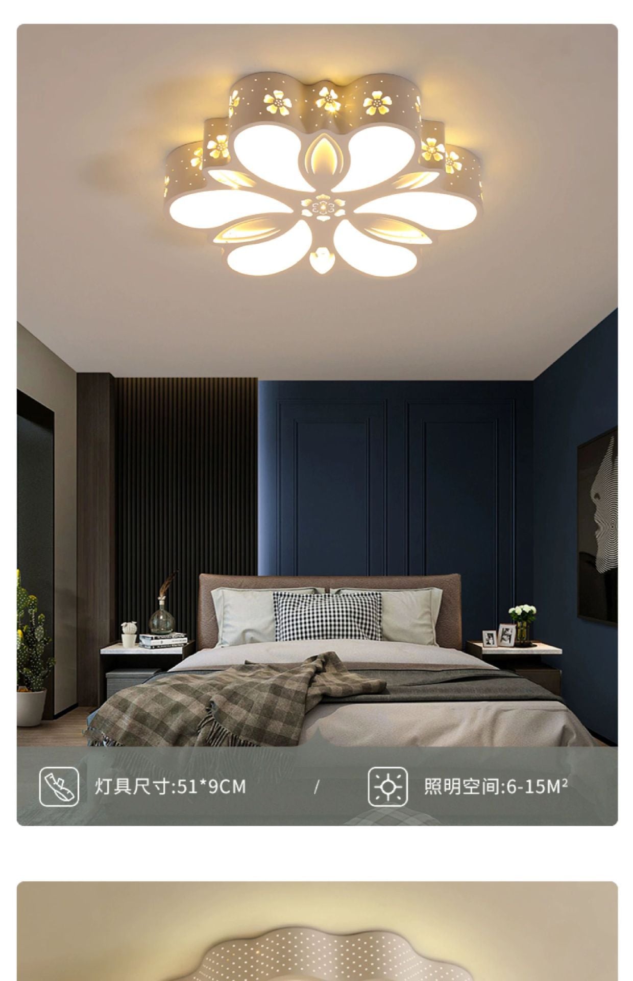 Bedroom Lamp Round Light Fixture LED Living Room Home Ceiling Light Fixture Simple Modern Cozy Romantic Creative Room Lamp