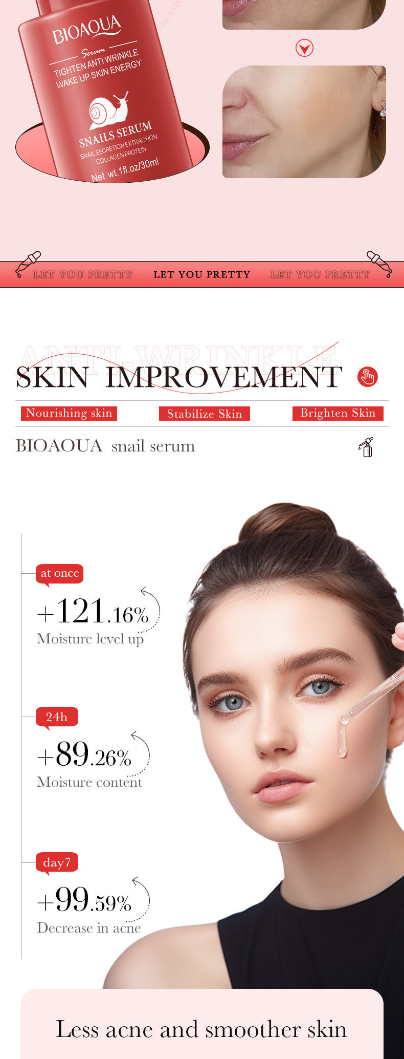 BIOAOUA Essence Series Hydrating and Nourishing Vitamins C Essence  Foreign Trade Factory Direct Sales