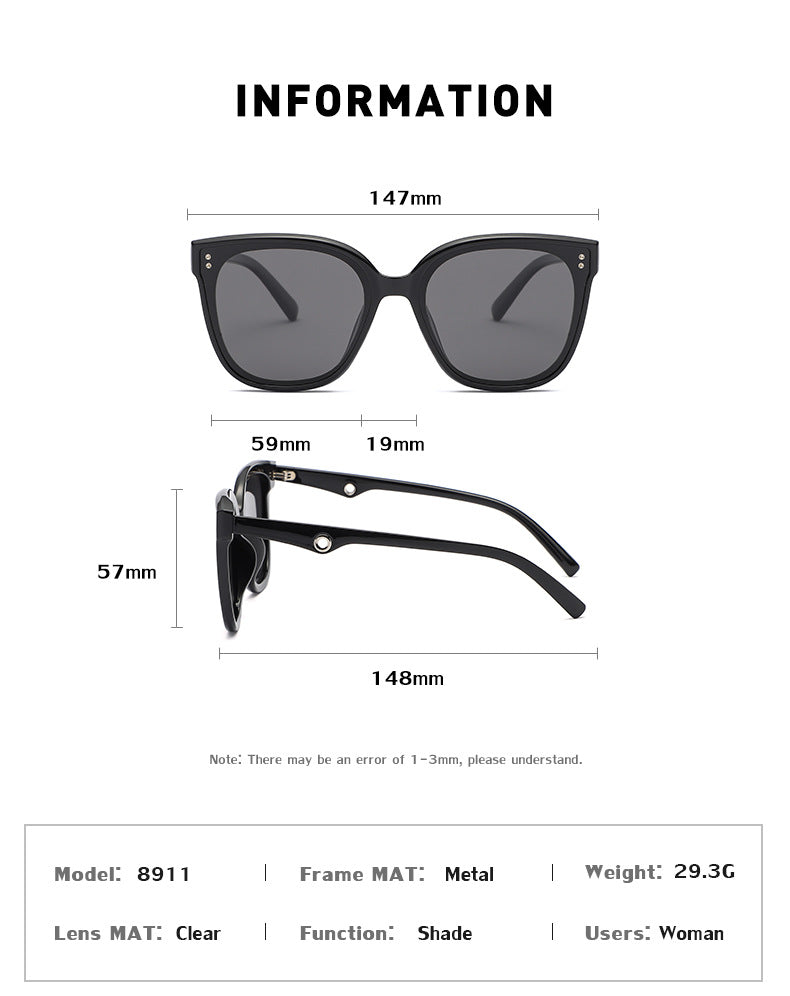 gm Same Style Korean Fashion TR90Polarized Sunglasses for Men and Women Anti-glare Square Frame Sunglasses Wholesale