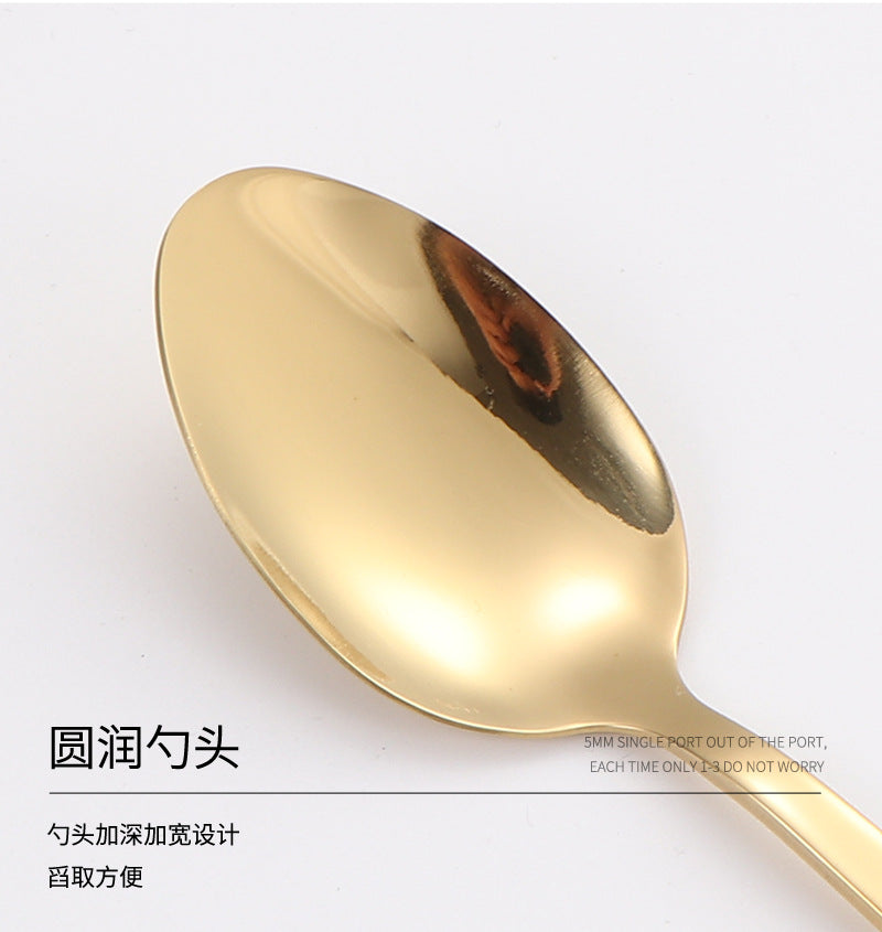 410Stainless Steel Tableware Restaurant Steak Knife Fork Oblique Handle Western Food Knife Fork Spoon6Human Portion24Set