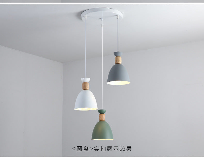 Nordic Restaurant Pendant Light Three-Head Bar Dining Room Table Lamp Creative Personality Bedroom Lamp Modern Minimalist Lighting Fixture