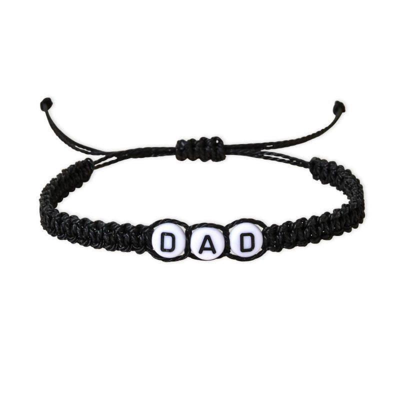 Friendship Handmade Woven Bracelet Gift for Loved Ones Stretchable Wrapped Bracelet sister Letter Braided Bracelet