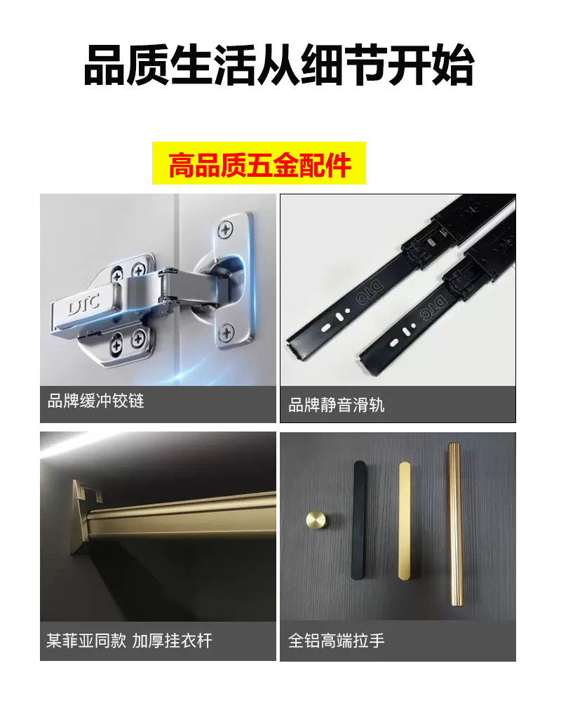 Custom Whole House Aluminum Alloy Kitchen Integrated Cabinets Wall Cabinets Integrated Home Assembly Moisture-Proof Durable Factory