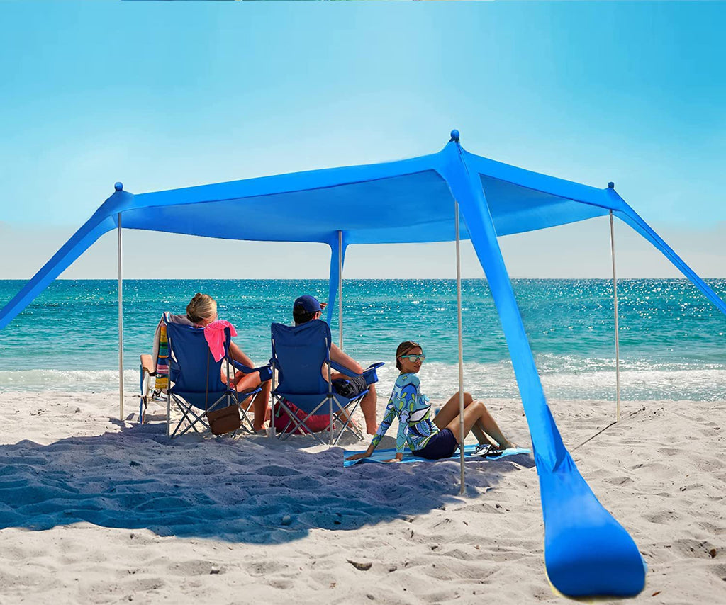 Outdoor Lawn Beach Lycra Canopy Tent Portable Lawn Camping Fishing Tent Outdoor Sun Protection Cooling Shade