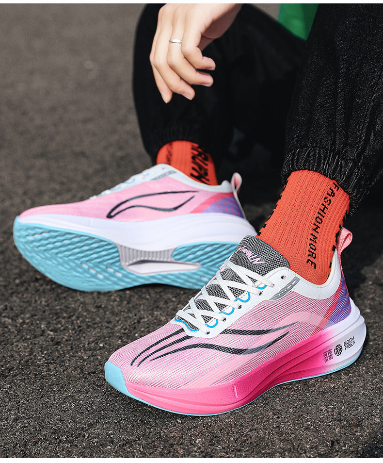 2025Spring and Summer New Style Flying Electric4C Professional Racing Shock Absorption Casual Non-slip Sports Shoes Ultra-light High Elasticity Men and Women Running Shoes