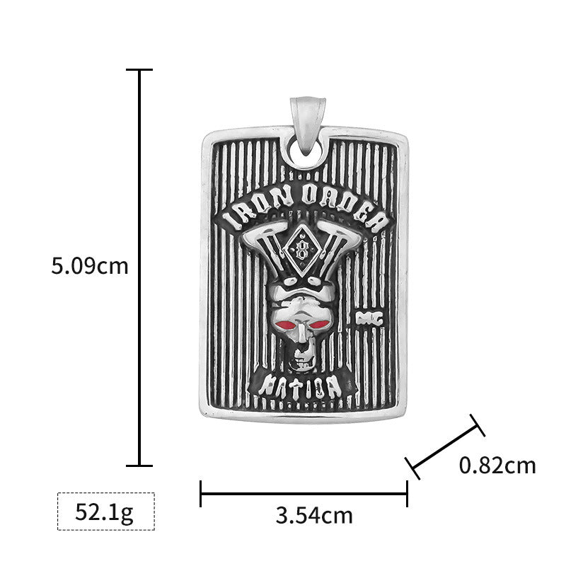 New Fashion European and American Style Titanium Steel Pendant Necklace Trendy Punk Accessories Personalized Jewelry Wholesale