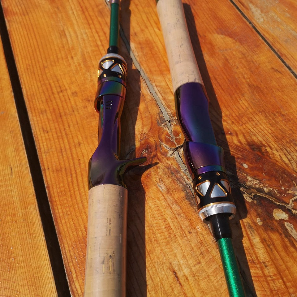 E-commerce Ultra-short Carbon Fiber Shrink UL Portable Lure Rod Electroplated Telescopic Stream Lure Rod