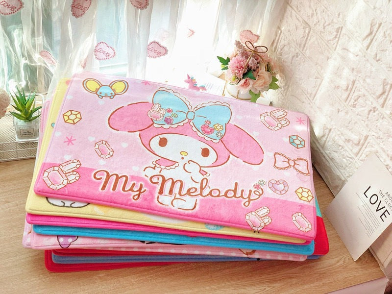 Flannel Mat Cartoon Kitty Bathroom Water Absorption Non-Slip Door Mat Pudding Dog Bathroom Mat Labeling and Dropshipping