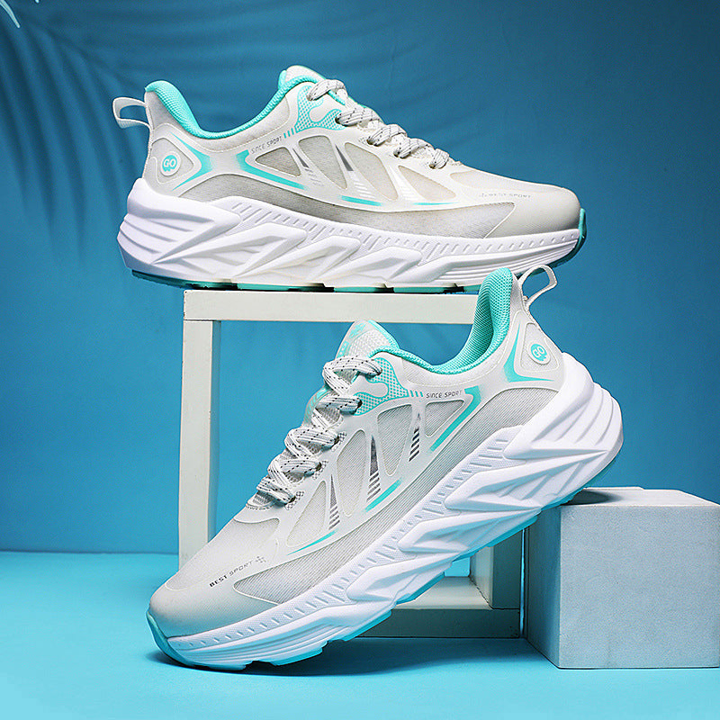 New Foreign Trade Running Shoes for Men and Women, Couple Style, Large Size, Versatile Marathon Outdoor Casual Cycling Jogging Sports Shoes