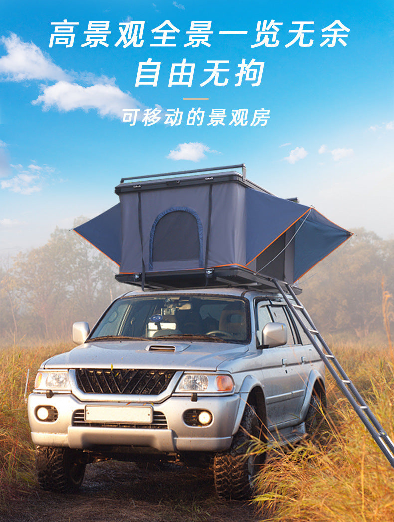 Manufacturer Direct Delivery Car Top Tent Hard Top Double Person Outdoor Camping Equipment Aluminum Alloy Car Roof Camping Car Special