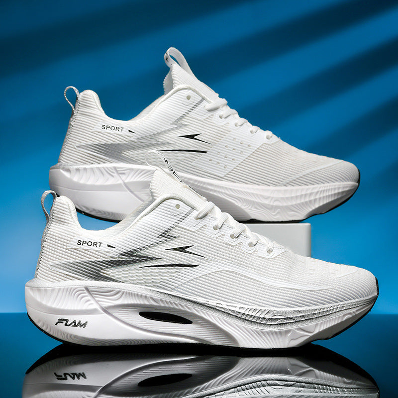 New Jogging Carbon Plate Running Shoes Men Women Couples Breathable Lightweight Marathon Training Outdoor Casual Sports Shoes