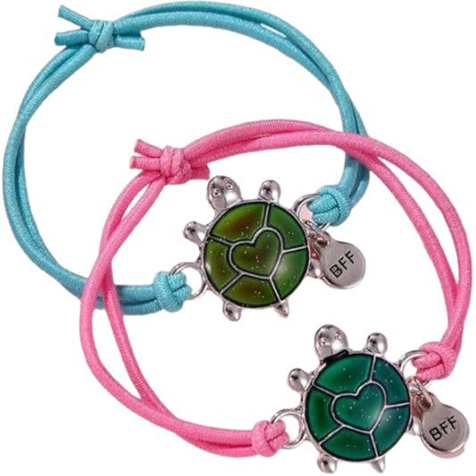 Elastic Cord Friendship Bracelet Temperature-Sensitive Color-Changing Bracelet High-End Design Dinosaur Turtle Cartoon Pattern Children's Bracelet