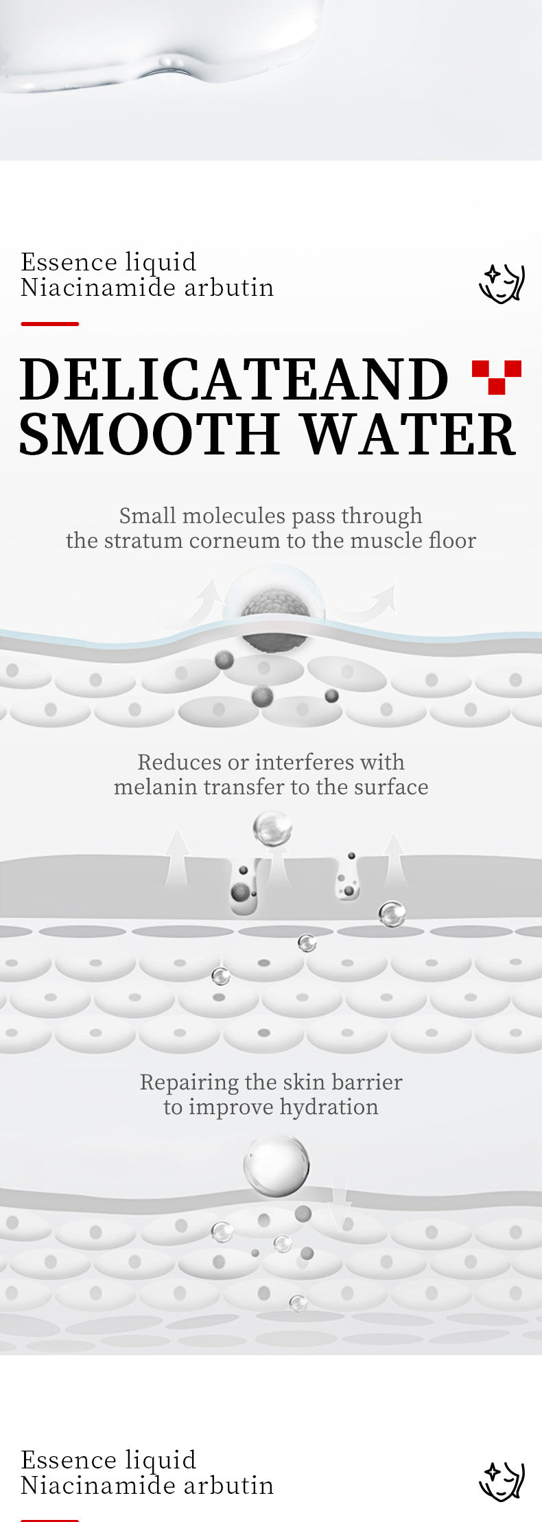 Niacinamide Whitening Ampoule Serum SADOER Arbutin Hydrating and Brightening Essence Cross-Border Wholesale