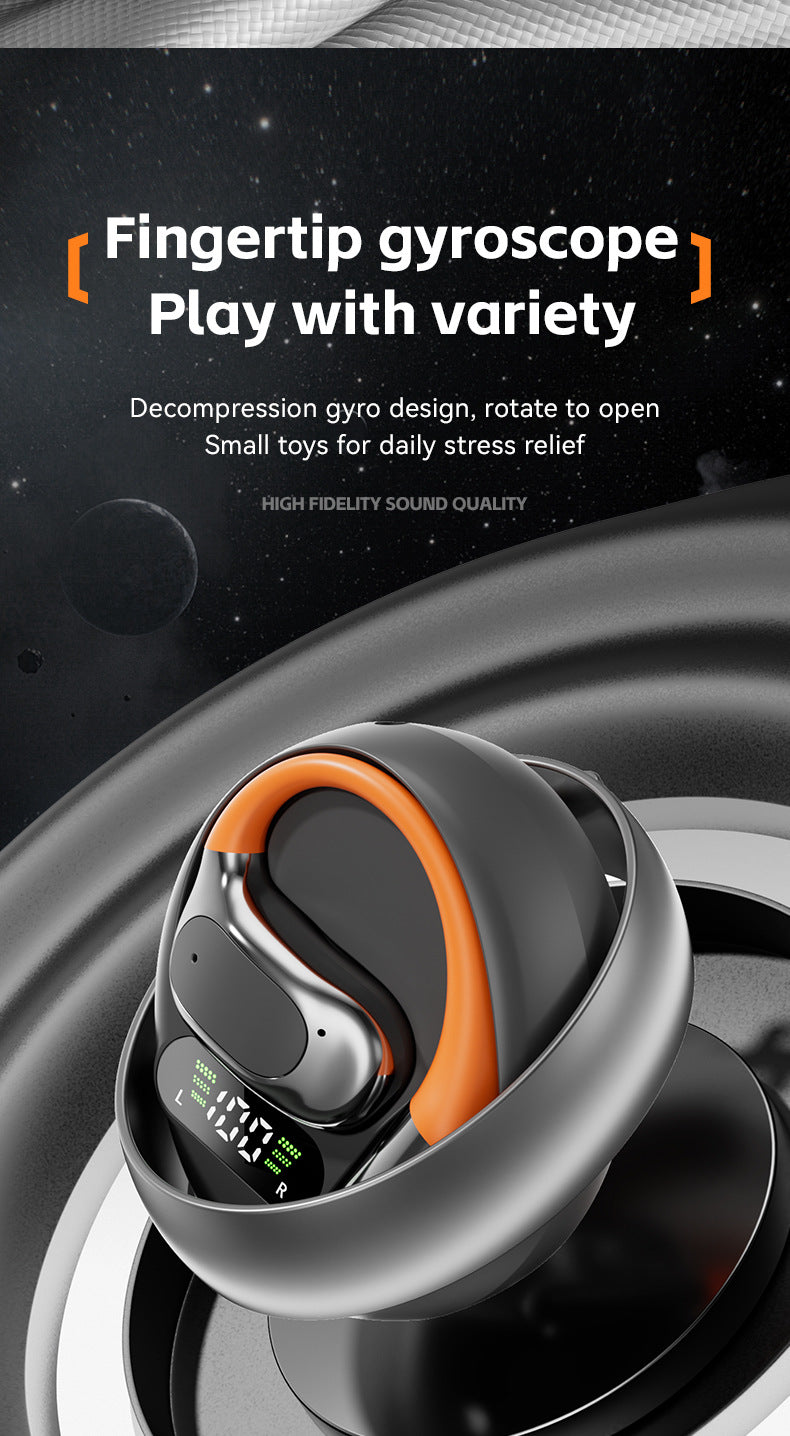New M113Rotating Small Coconut Ball Dual Ear Noise Cancelling Wireless Bluetooth Earphones Air Bone Conduction Ear Hook Waterproof Sports
