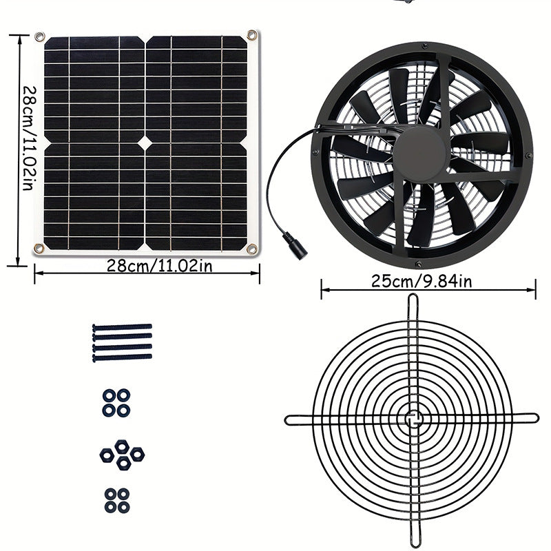 Factory Direct Solar Panel Kit Exhaust Fan Solar Photovoltaic Panel Suitable for Outdoor Chicken Coops Greenhouses Warehouses