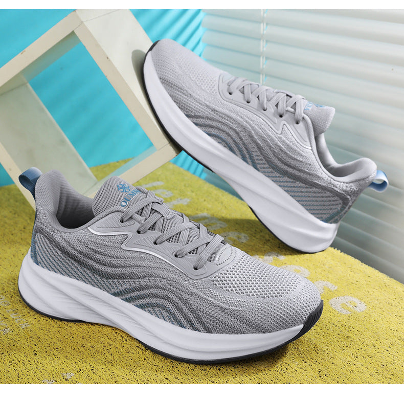 2024Chunxin Professional Running Shoes for Men and Women, Breathable Flyknit Mesh, Lightweight, Non-Slip, Student Physical Test Training Sports Shoes