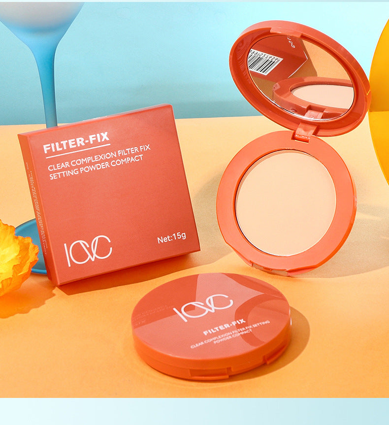 ICVC#1203Nude Powder Setting Powder15g Comes with Puff and Makeup Mirror Version Beauty