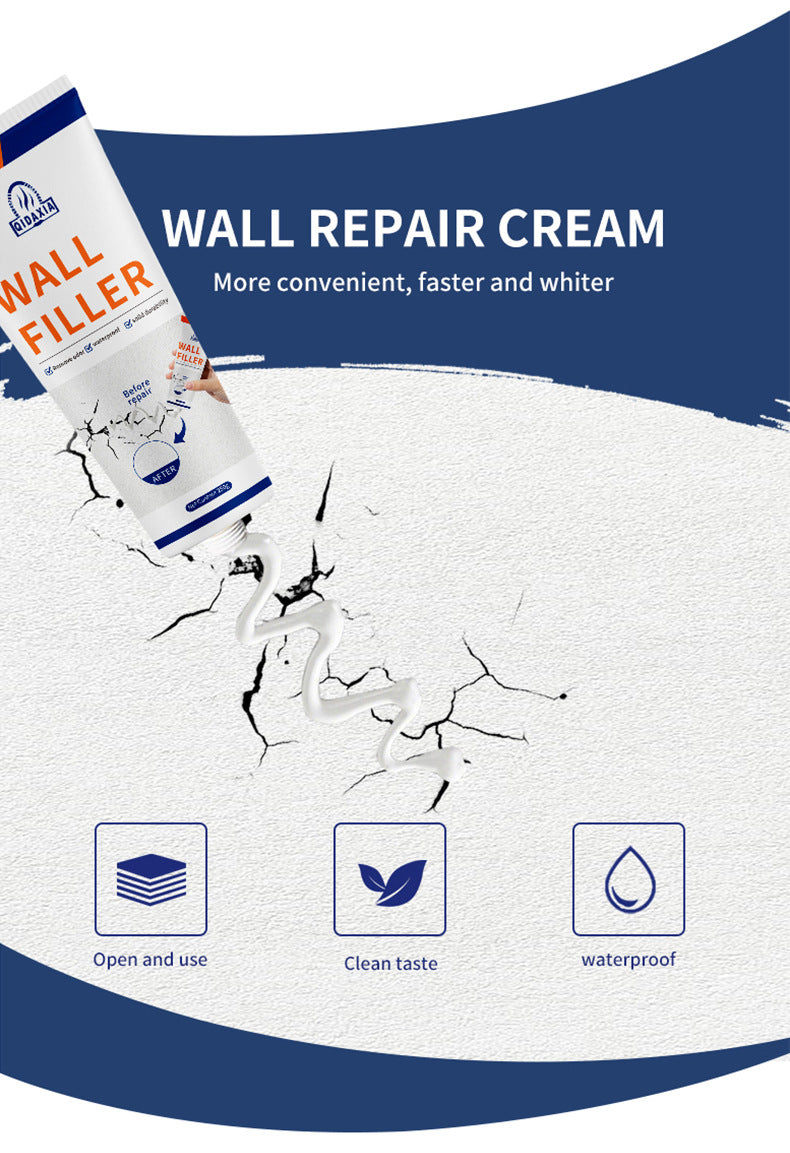 Qixia Wall Repair Paste Anti-Mold Crack Nail Hole Repair Paste White Putty Paste Household Wall Repair Paste
